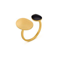 Joan Miró gold and black circle ring